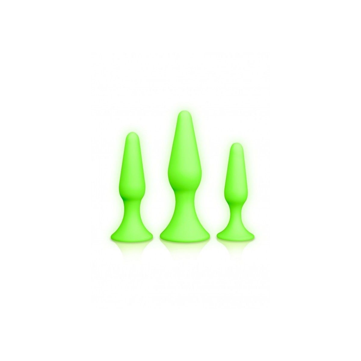 Kit plug Butt Set - Glow in the Dark - Neon Green/Black