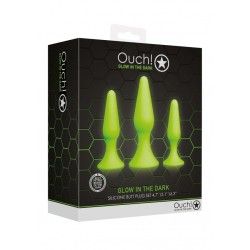 Plug Anali kit 3 pz silicone verde fluo Plug Anali kit 3 pz silicone verde fluo