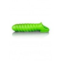 Guaina fallica Swirl 15 cm verde fluo