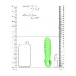 Guaina fallica Swirl 15 cm verde fluo Guaina fallica Swirl 15 cm verde fluo