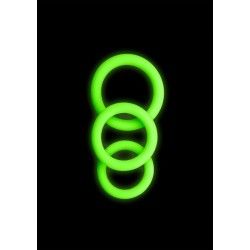Kit 3 Anelli fallici verde fluo Ouch! Kit 3 Anelli fallici verde fluo Ouch!