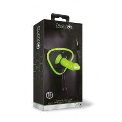 Imbracatura Strapon con fallo verde fluo/nero Imbracatura Strapon con fallo verde fluo/nero
