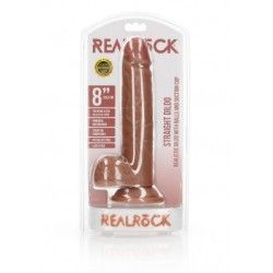 Dildo realistico dritto ventosa 23 cm mulatto Dildo realistico dritto ventosa 23 cm mulatto