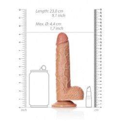 Dildo realistico dritto ventosa 23 cm mulatto Dildo realistico dritto ventosa 23 cm mulatto