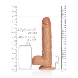 Fallo big realistico con palle 25 cm mulatto Fallo big realistico con palle 25 cm mulatto