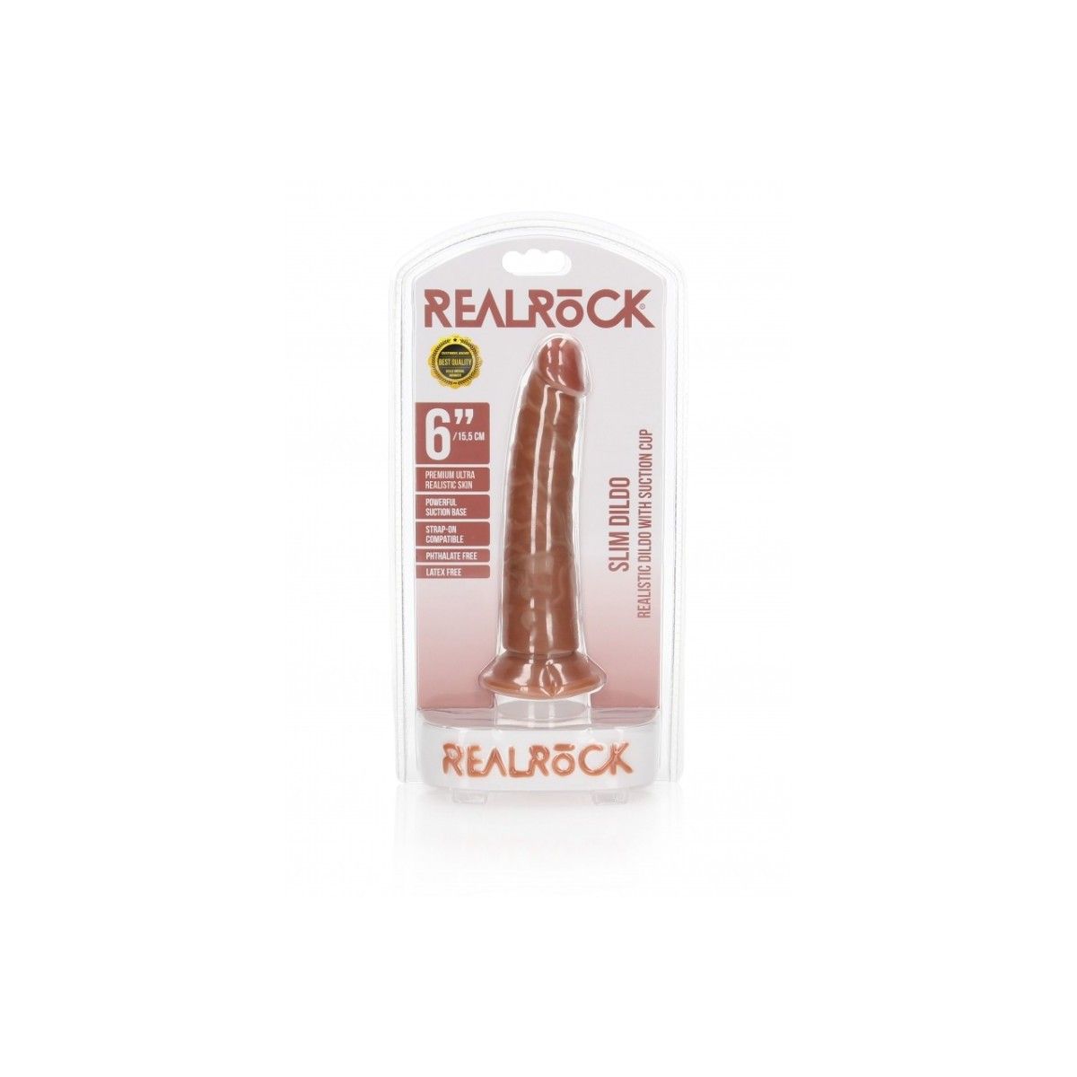 Fallo piccolo tan Dildo without Balls with Suction Cup - 6''/ 15,5 cm