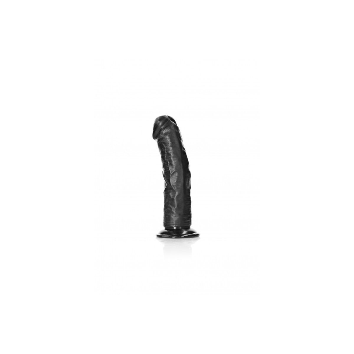 Fallo grosso nero Dildo without Balls with Suction Cup - 6''/ 15,5 cm