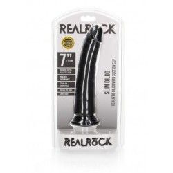 Dildo con ventosa 20 cm pelle nera Dildo con ventosa 20 cm pelle nera