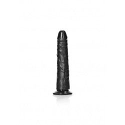 Dildo con ventosa 20 cm pelle nera Dildo con ventosa 20 cm pelle nera