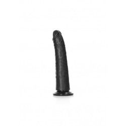 Dildo con ventosa 20 cm pelle nera Dildo con ventosa 20 cm pelle nera