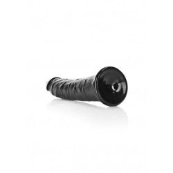 Dildo con ventosa 20 cm pelle nera Dildo con ventosa 20 cm pelle nera