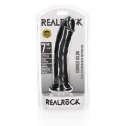 Dildo realistico curvo ventosa 20 cm nero Dildo realistico curvo ventosa 20 cm nero