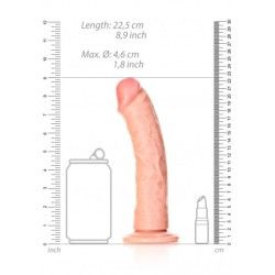 Maxi Dildo curvo ventosa 22,5 cm pelle chiara Maxi Dildo curvo ventosa 22,5 cm pelle chiara