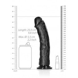 Dildo XL curvo ventosa 25 cm nero Dildo XL curvo ventosa 25 cm nero