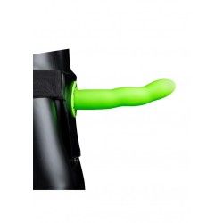 Fallo Strap-On Curvo 20 cm verde fluo/nero Fallo Strap-On Curvo 20 cm verde fluo/nero