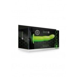 Fallo Strap-On Curvo 20 cm verde fluo/nero Fallo Strap-On Curvo 20 cm verde fluo/nero