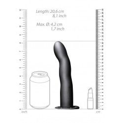 Fallo Strap-On Curvo 20 cm Gun Metal Fallo Strap-On Curvo 20 cm Gun Metal