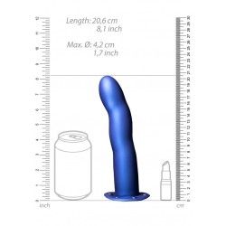 Fallo Strap-On Curvo 20 cm Metallic Blue Fallo Strap-On Curvo 20 cm Metallic Blue