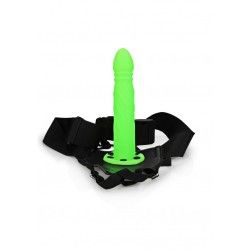 Fallo Strap-On Twisted 20 cm verde fluo/nero Fallo Strap-On Twisted 20 cm verde fluo/nero
