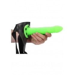 Fallo Strap-On Twisted 20 cm verde fluo/nero Fallo Strap-On Twisted 20 cm verde fluo/nero