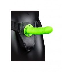 Fallo Strap-On Twisted 20 cm verde fluo/nero Fallo Strap-On Twisted 20 cm verde fluo/nero