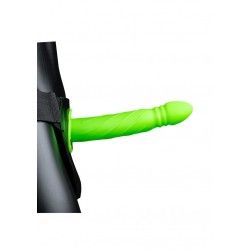 Fallo Strap-On Twisted 20 cm verde fluo/nero Fallo Strap-On Twisted 20 cm verde fluo/nero