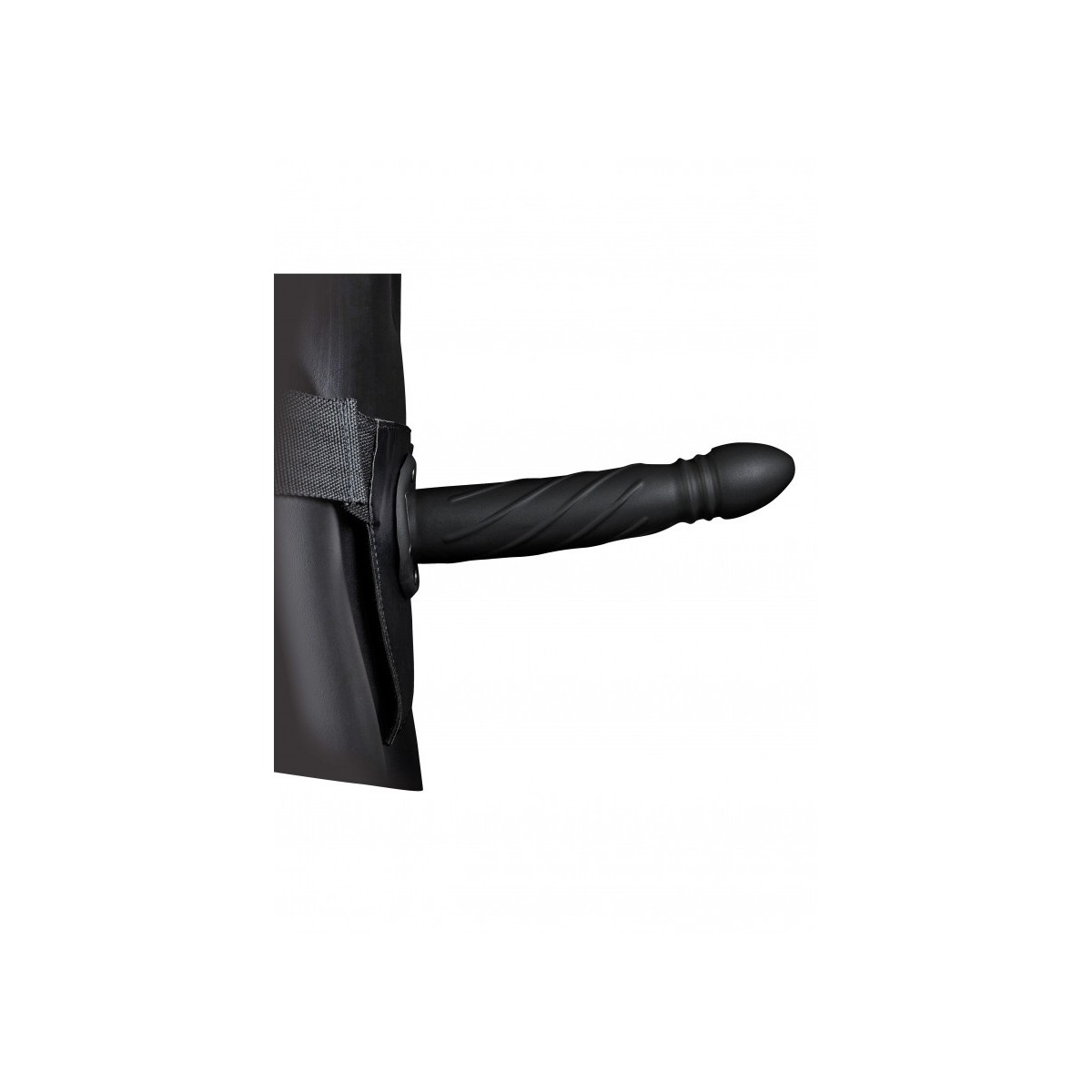 fallo indossabile Twisted Hollow Strap-on - 8'' / 20 cm - Black