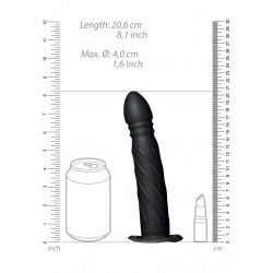 Fallo Strap-On Twisted 20 cm nero Fallo Strap-On Twisted 20 cm nero