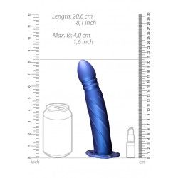 Fallo Strap-On Twisted 20 cm Metallic Blue Fallo Strap-On Twisted 20 cm Metallic Blue