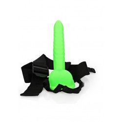 Fallo Strap-On Ribbed 21 cm verde fluo/nero Fallo Strap-On Ribbed 21 cm verde fluo/nero