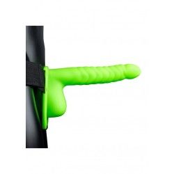 Fallo Strap-On Ribbed 21 cm verde fluo/nero Fallo Strap-On Ribbed 21 cm verde fluo/nero