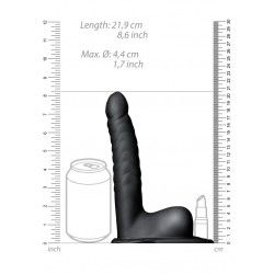 Fallo Strap-On Ribbed 21 cm nero Fallo Strap-On Ribbed 21 cm nero