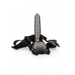 Fallo Strap-On Ribbed 21 cm Gun Metal Fallo Strap-On Ribbed 21 cm Gun Metal