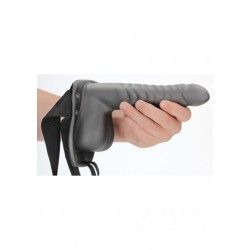 Fallo Strap-On Ribbed 21 cm Gun Metal Fallo Strap-On Ribbed 21 cm Gun Metal