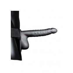 Fallo Strap-On Ribbed 21 cm Gun Metal Fallo Strap-On Ribbed 21 cm Gun Metal