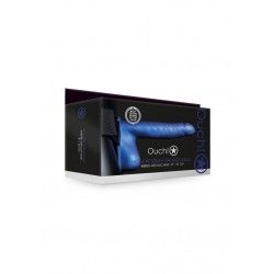 Fallo Strap-On Ribbed 21 cm Metallic Blue Fallo Strap-On Ribbed 21 cm Metallic Blue