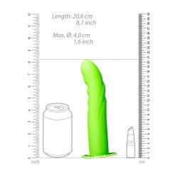 Fallo Strap-On Textured 20 cm verde fluo/nero Fallo Strap-On Textured 20 cm verde fluo/nero
