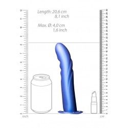 Fallo Strap-On Textured 20 cm Metallic Blue Fallo Strap-On Textured 20 cm Metallic Blue