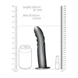 Fallo Strap-On Textured 20 cm Gun Metal Fallo Strap-On Textured 20 cm Gun Metal
