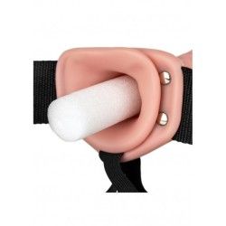 Fallo Strapon cavo 24,5 cm pelle chiara Fallo Strapon cavo 24,5 cm pelle chiara
