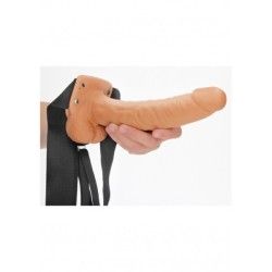 Fallo Strapon cavo con testicoli 27cm mulatto Fallo Strapon cavo con testicoli 27cm mulatto
