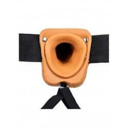 Fallo Strapon cavo con testicoli 27cm mulatto Fallo Strapon cavo con testicoli 27cm mulatto
