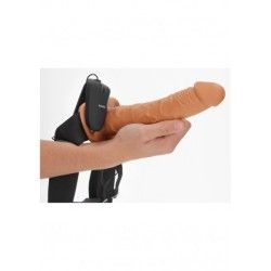 Vibratore Strapon cavo 27 cm mulatto Vibratore Strapon cavo 27 cm mulatto
