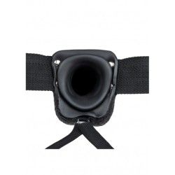 Vibratore Strapon cavo testicoli 27 cm nero Vibratore Strapon cavo testicoli 27 cm nero