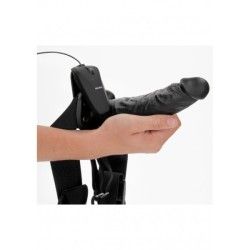 Vibratore Strapon cavo 24.5 cm nero Vibratore Strapon cavo 24.5 cm nero