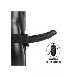 Vibratore Strapon cavo 24.5 cm nero Vibratore Strapon cavo 24.5 cm nero