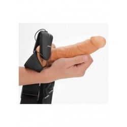 Vibratore Strapon cavo 24,5 cm pelle mulatta Vibratore Strapon cavo 24,5 cm pelle mulatta