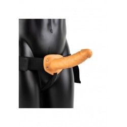 Vibratore Strapon cavo 24,5 cm pelle mulatta Vibratore Strapon cavo 24,5 cm pelle mulatta