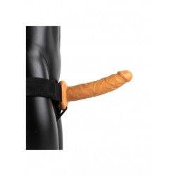 Vibratore Strapon cavo 24,5 cm pelle mulatta Vibratore Strapon cavo 24,5 cm pelle mulatta