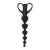 Palline anali a cuore nero in silicone